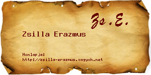 Zsilla Erazmus névjegykártya